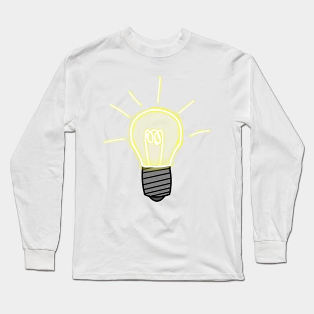Light Bulb Long Sleeve T-Shirt by JacCal Brothers